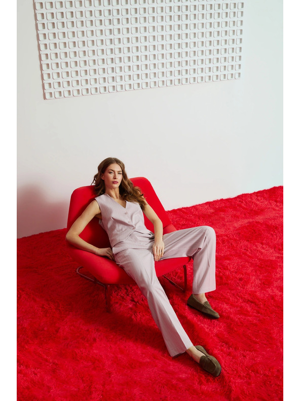 Moodo Vesta v jemné pruhy ružová Moodo