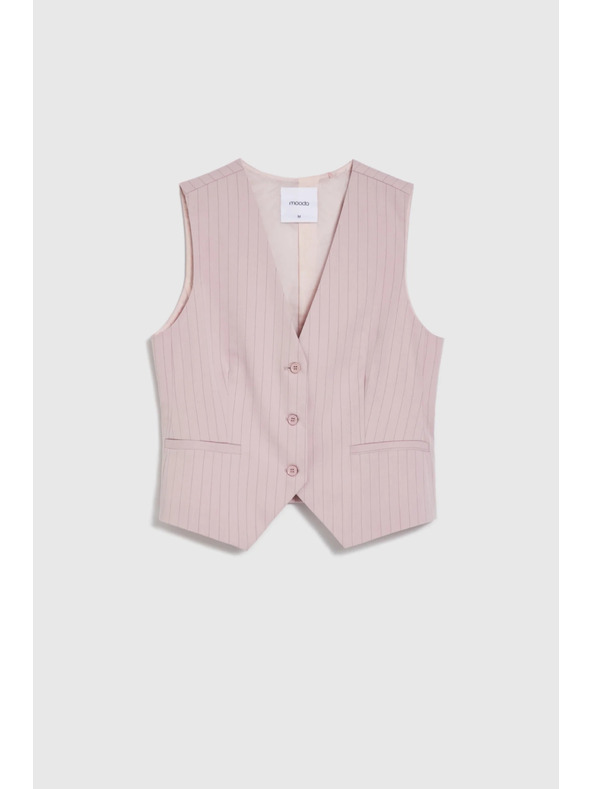 Moodo Vesta v jemné pruhy ružová Moodo