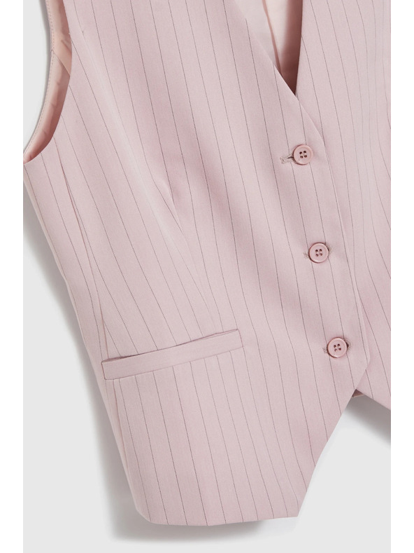 Moodo Vesta v jemné pruhy ružová Moodo