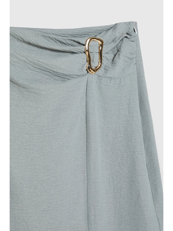 Moodo Sukňa s rozparkom olivová Moodo