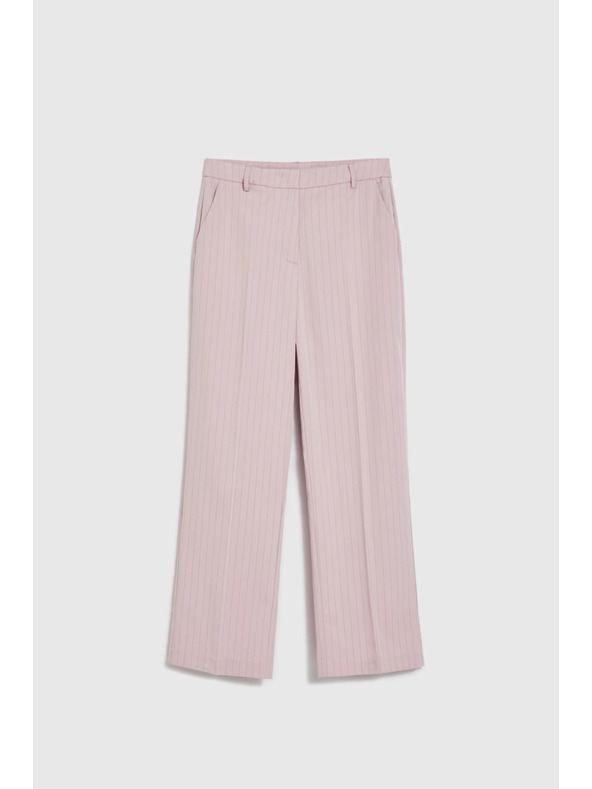 Moodo Nohavice v jemné pruhy ružové Moodo
