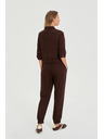Moodo Hladké nohavice hnedé Moodo