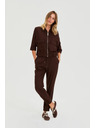 Moodo Hladké nohavice hnedé Moodo