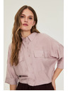 Moodo Viskózová košeľa ružová Moodo