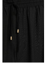 Moodo Nohavice z viskózy a ľanu čierne Moodo