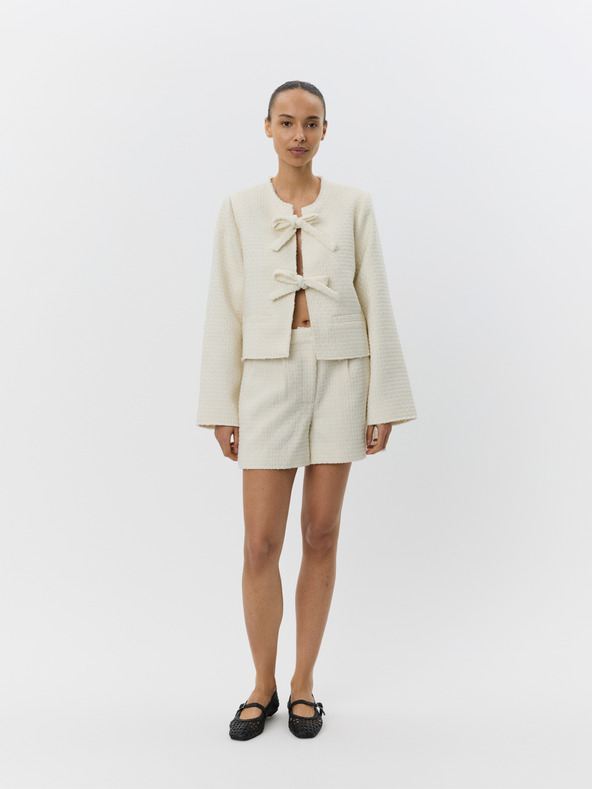 Sofie Schnoor Krémové vlnené dámske šortky MIDGESW