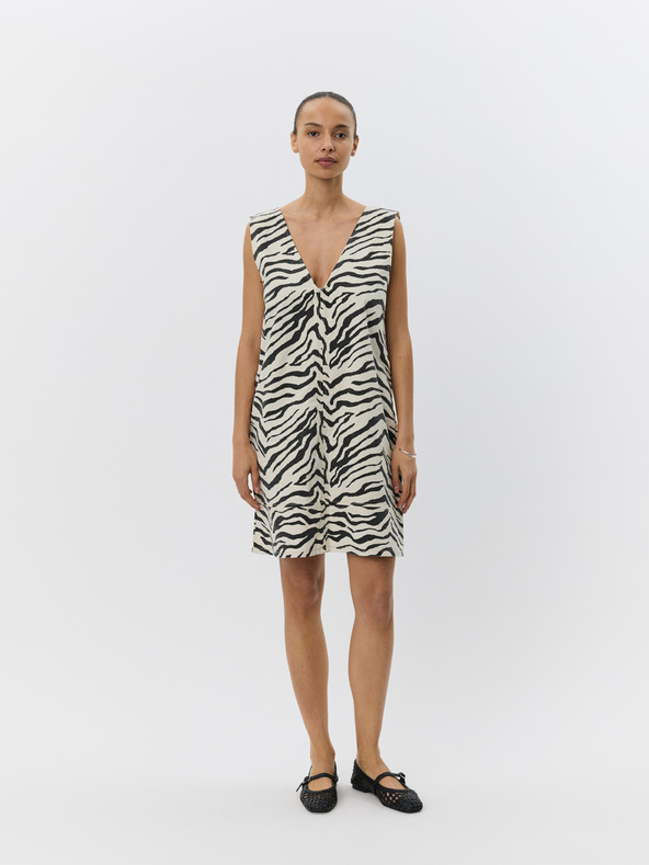 Sofie Schnoor Krémové šaty so zvieracím vzorom OLYMPESW