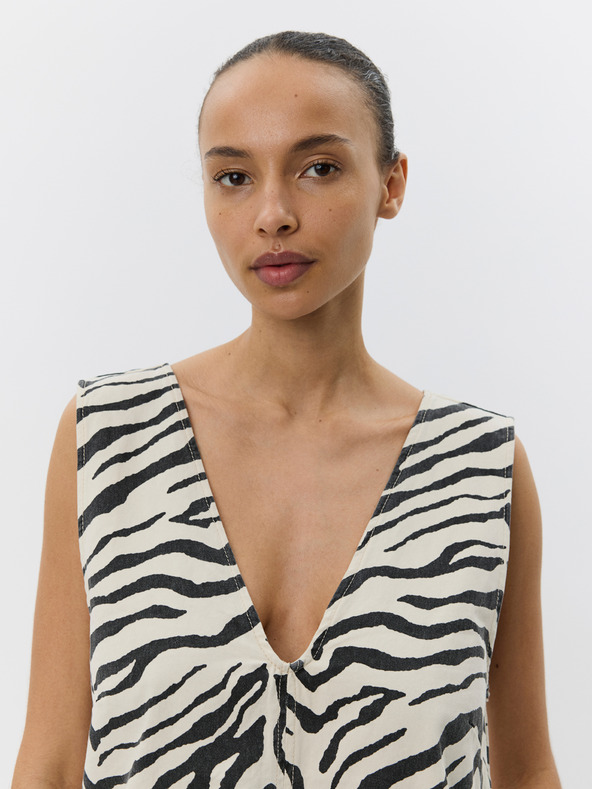 Sofie Schnoor Krémové šaty so zvieracím vzorom OLYMPESW