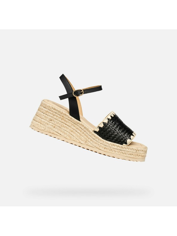 Geox Čierne dámske sandále Geox Alemeria