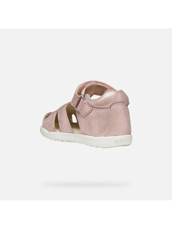 Geox Svetloružové dievčenské sandále na prvé krôčky Geox Sandal Macchia