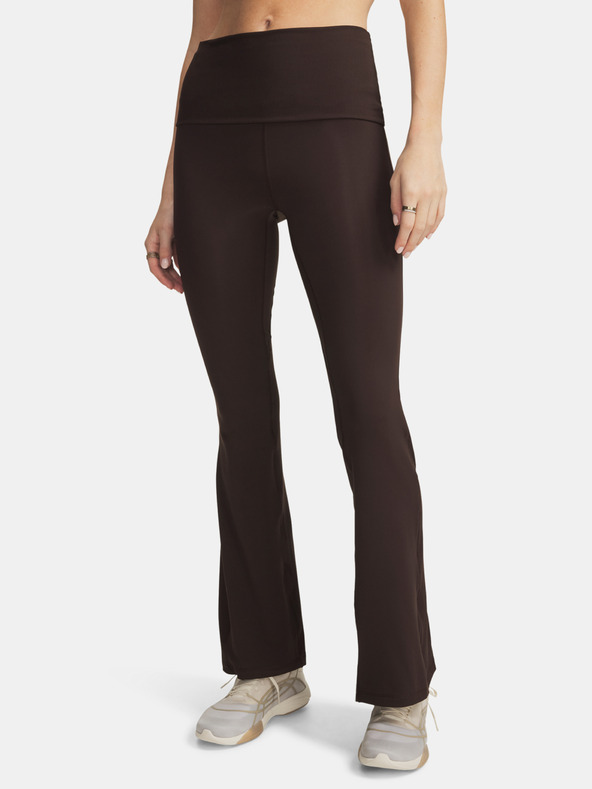Under Armour Dámske športové nohavice Under Armour Meridian Rib Foldover Flare-BRN