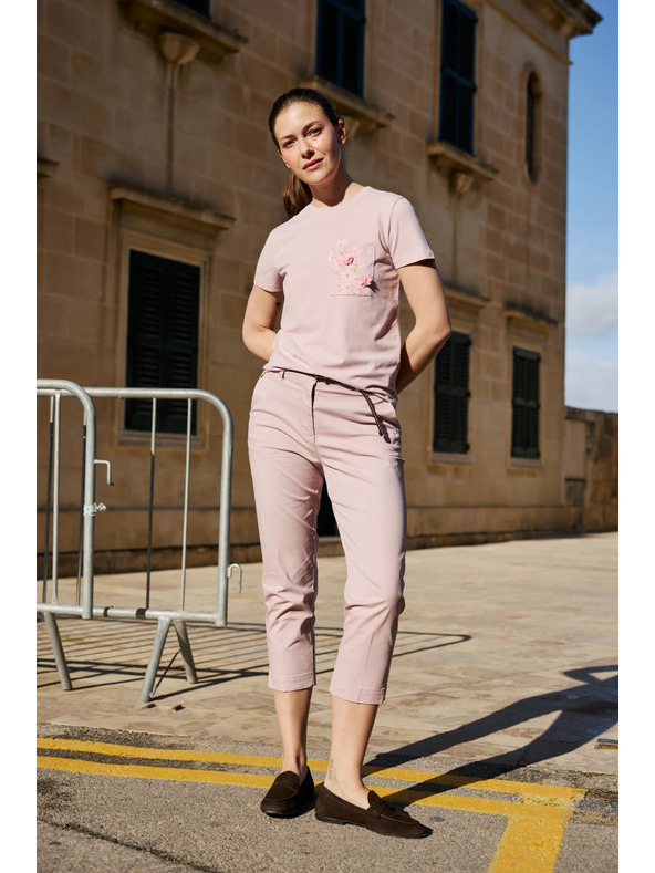 Moodo Tričko s vreckom ružové Moodo