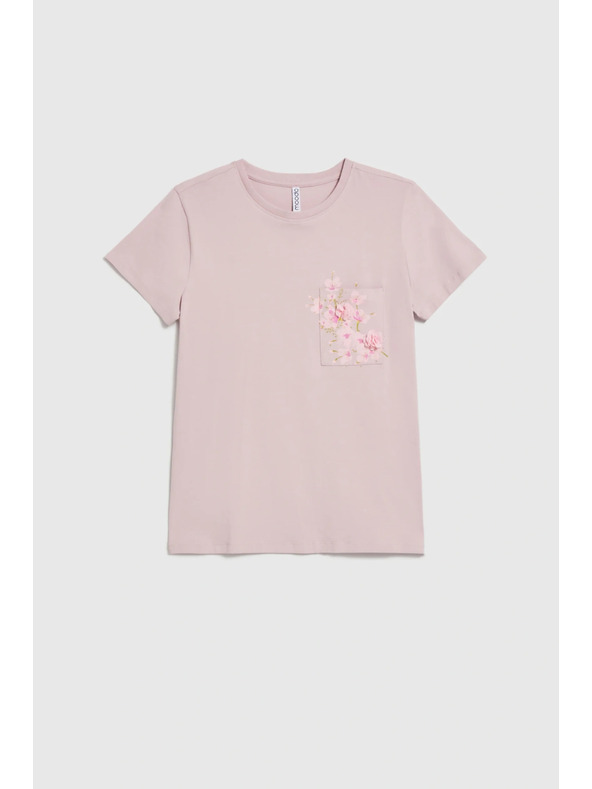 Moodo Tričko s vreckom ružové Moodo