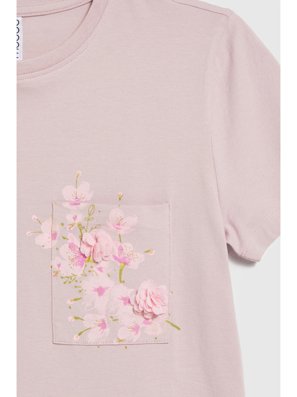 Moodo Tričko s vreckom ružové Moodo