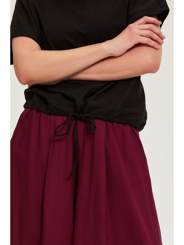 Moodo Tričko s viazaním čierne Moodo