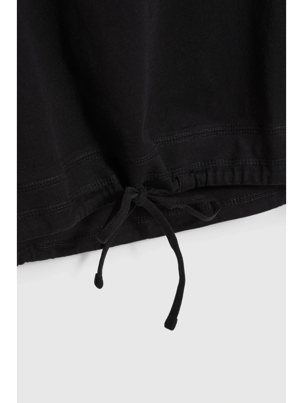 Moodo Tričko s viazaním čierne Moodo