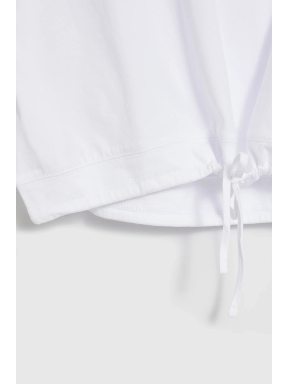 Moodo Tričko s viazaním biele Moodo
