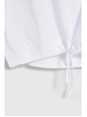 Moodo Tričko s viazaním biele Moodo