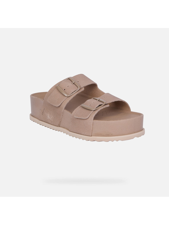 Geox Béžové dámske sandále Geox Sandybett High