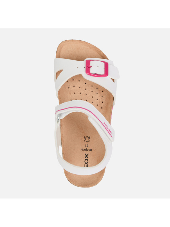 Geox Biele dievčenské sandále Geox Adriel