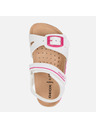 Geox Biele dievčenské sandále Geox Chalki