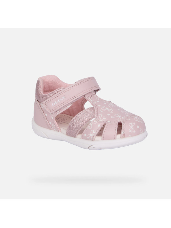Geox Svetloružové dievčenské sandále na prvé krôčiky Geox Zapito