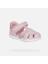 Geox Svetloružové dievčenské sandále na prvé krôčiky Geox Zapito