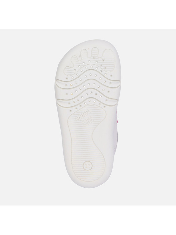 Geox Biele dievčenské barefoot tenisky na prvé kroky Geox Steppieup