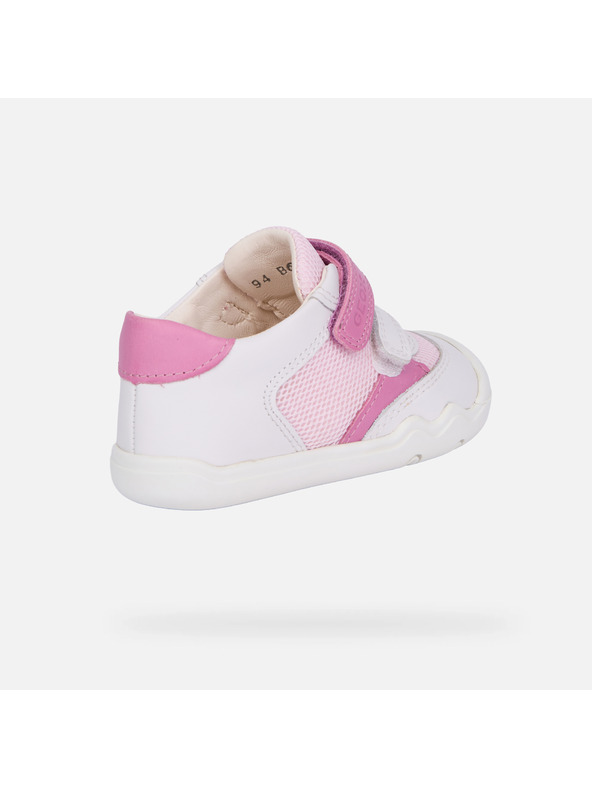 Geox Biele dievčenské barefoot tenisky na prvé kroky Geox Steppieup