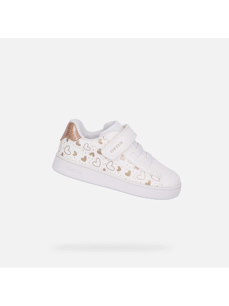Geox Biele dievčenské tenisky Geox Eclyper