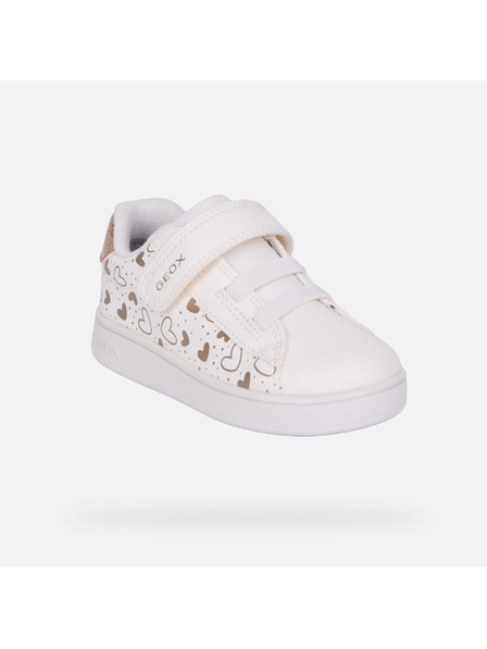 Geox Biele dievčenské tenisky Geox Eclyper