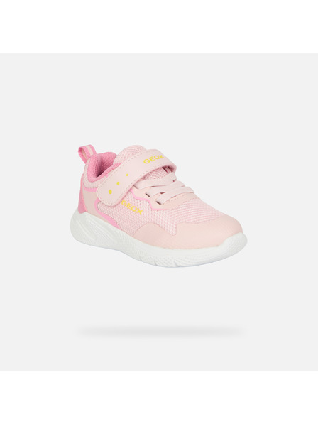 Geox Svetloružové dievčenské tenisky Geox Sprintye
