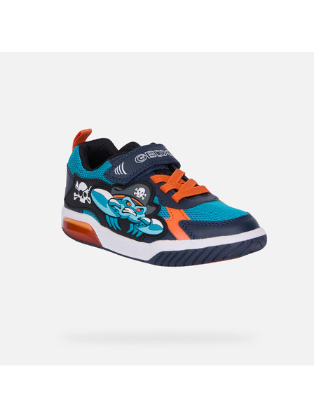 Geox Tyrkysové chlapčenské tenisky Geox Inek