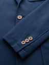 Ombre Clothing Pánske modré sako SLIM s jemnou textúrou
