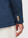 Ombre Clothing Pánske modré sako SLIM s jemnou textúrou