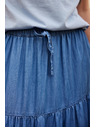 Moodo Sukňa lyocell modrá Moodo