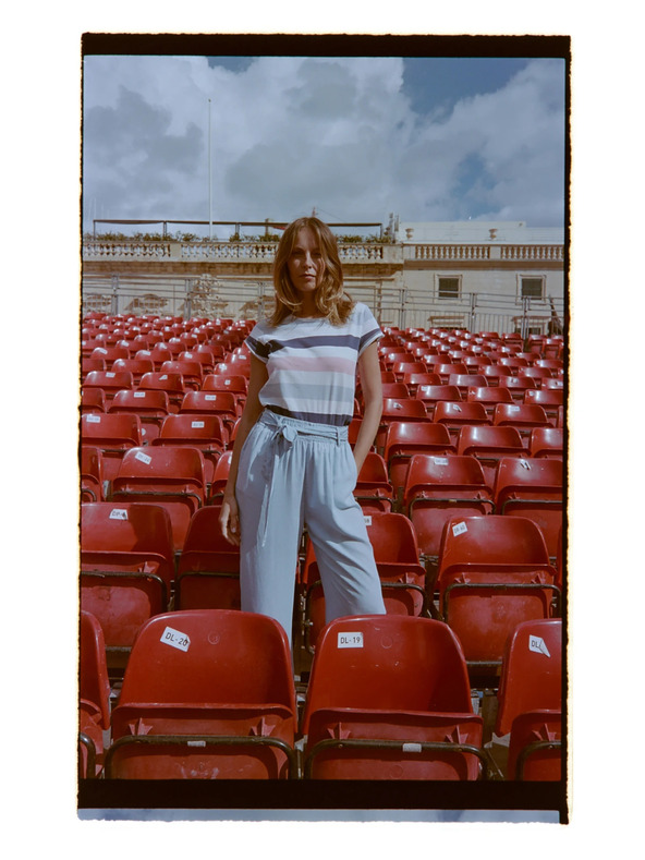 Moodo Culottes nohavice modré Moodo