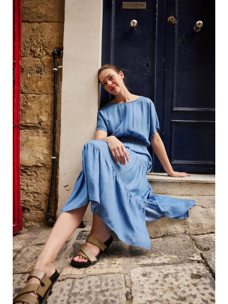 Moodo Midi sukňa modrá Moodo