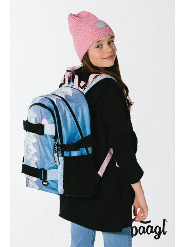 BAAGL  BAAGL 5 SET Skate Moon: batoh, peračník, vrecko, dosky, peňaženka