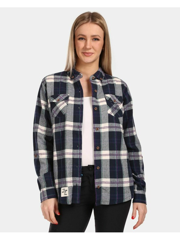 Kilpi Dámska športová flanelová košeľa Kilpi FLANNY-W Modrá