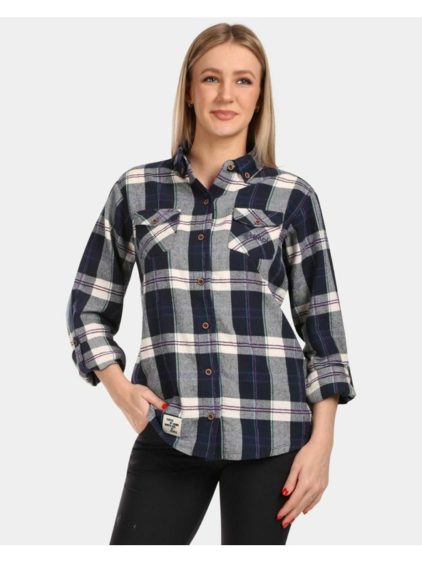 Kilpi Dámska športová flanelová košeľa Kilpi FLANNY-W Modrá