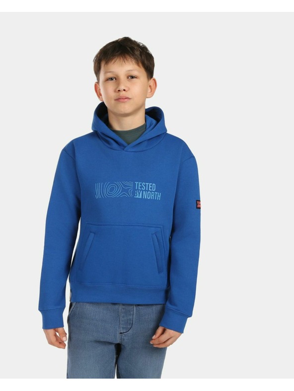 Kilpi Chlapčenská bavlnená mikina s kapucňou Kilpi NORTHEN-JB Tmavě modrá