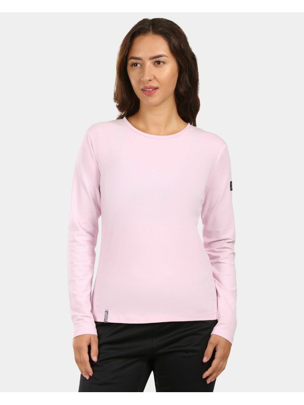 Kilpi Dámske bavlnené tričko s dlhým rukávom Kilpi PROMOX-W Svetloružová