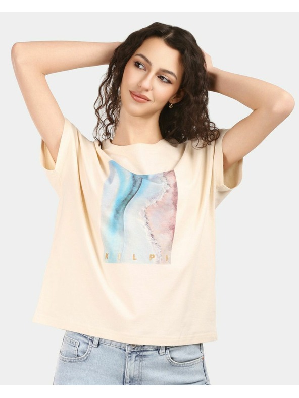 Kilpi Dámske bavlnené tričko Kilpi JERSIE-W Béžová