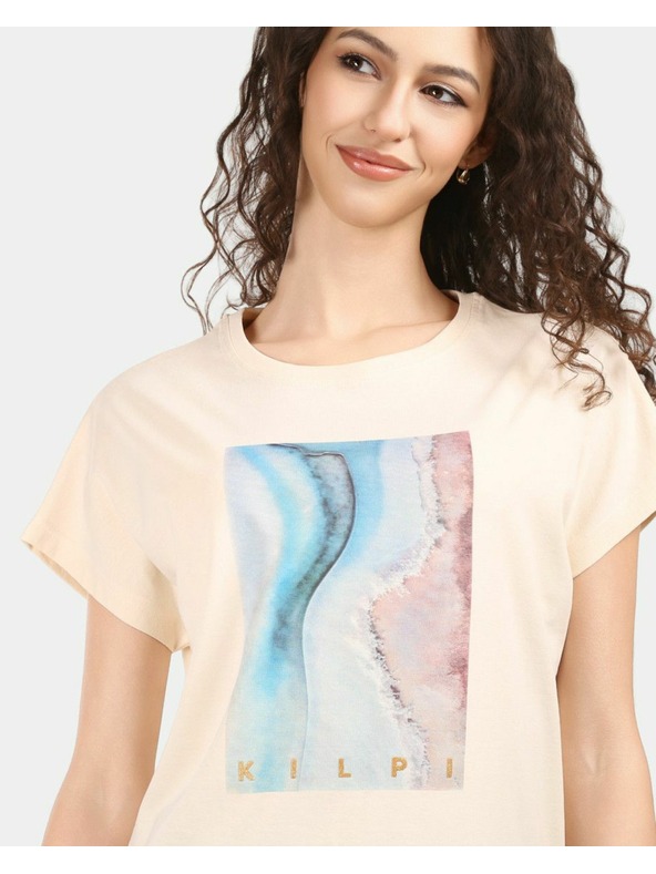 Kilpi Dámske bavlnené tričko Kilpi JERSIE-W Béžová