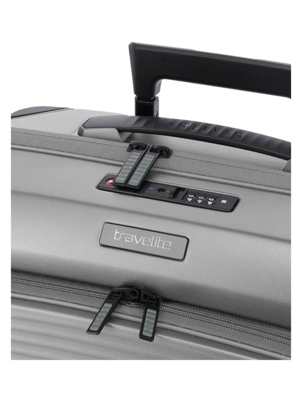 Travelite Cestovný kufor Travelite Millennium S Front pocket Silver