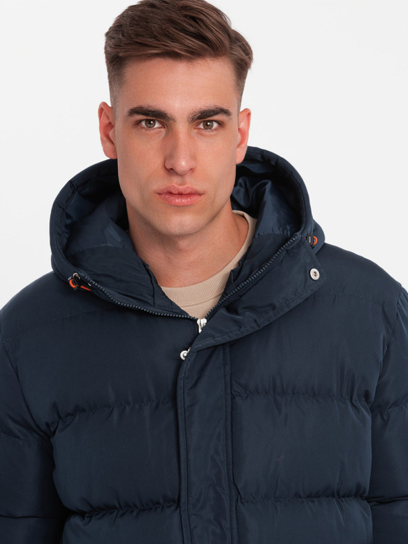 Ombre Clothing Ombre Clothing pánska športová teplá bunda s dvojitou kapucňou