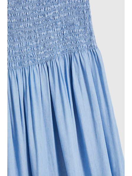 Moodo Sukňa lyocell modrá Moodo