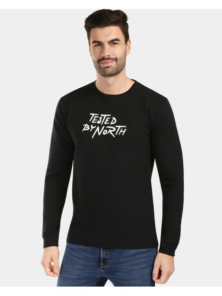 Kilpi Pánske bavlnené tričko s dlhým rukávom Kilpi BASE-M Čierna