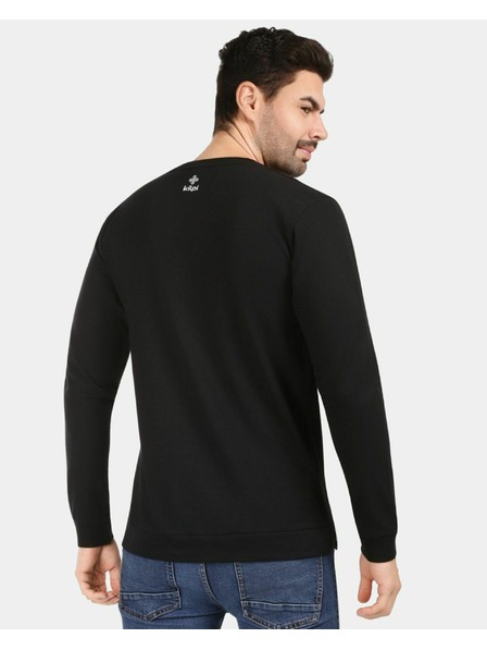 Kilpi Pánske bavlnené tričko s dlhým rukávom Kilpi BASE-M Čierna